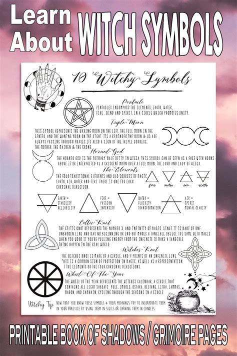 Witchcraft symbol text